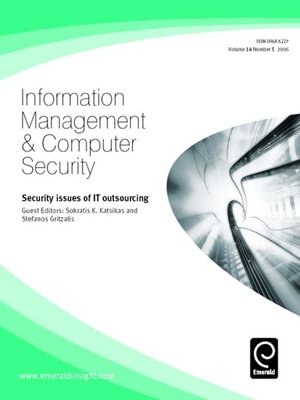 cover image of Information Management & Computer Security, Volume 14, Issue 5